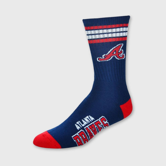 Atlanta Braves Men's 4 Stripe Deuce Socks – Official MLB Socks