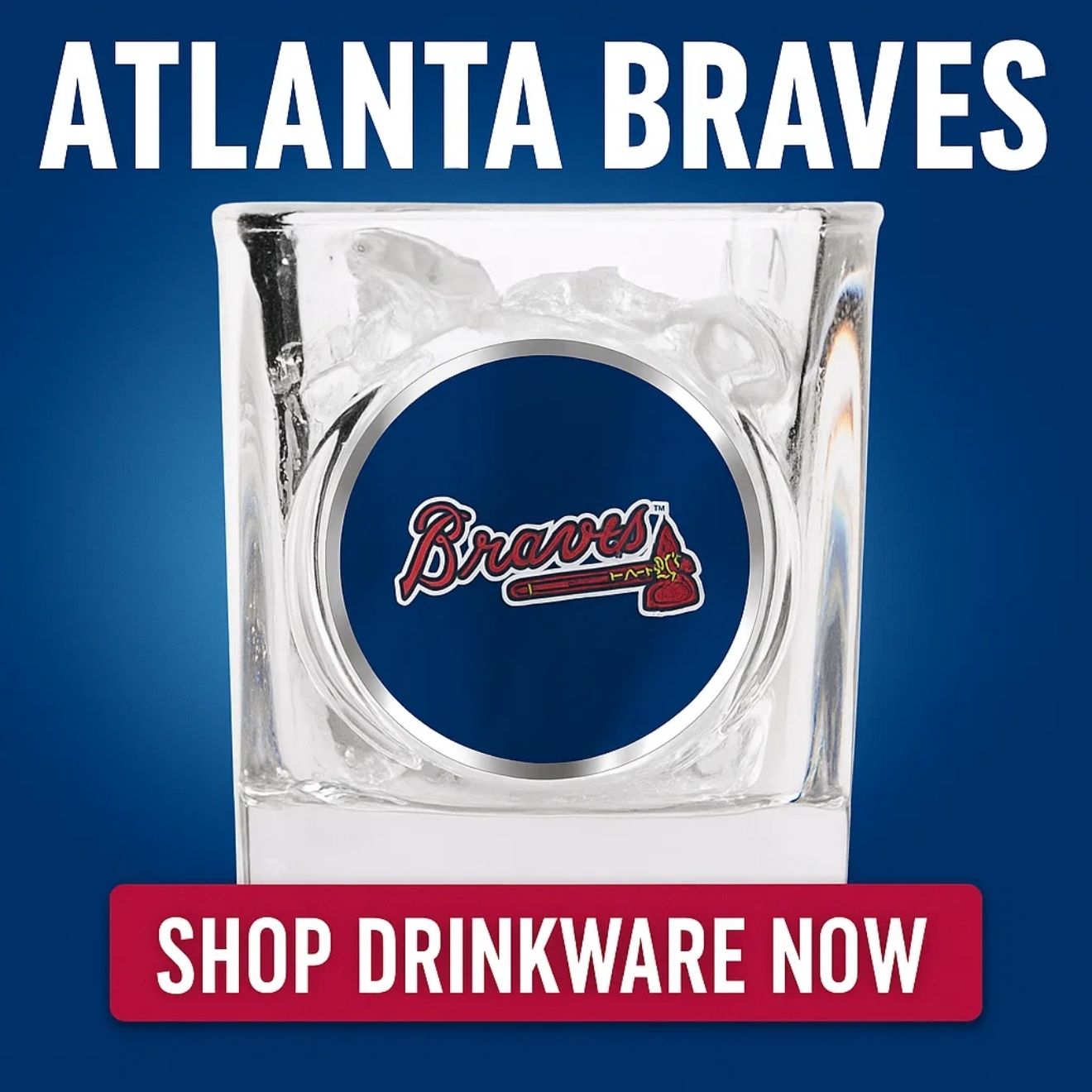 Atlanta Braves Square Shot Glass – Officially Licensed 2 oz