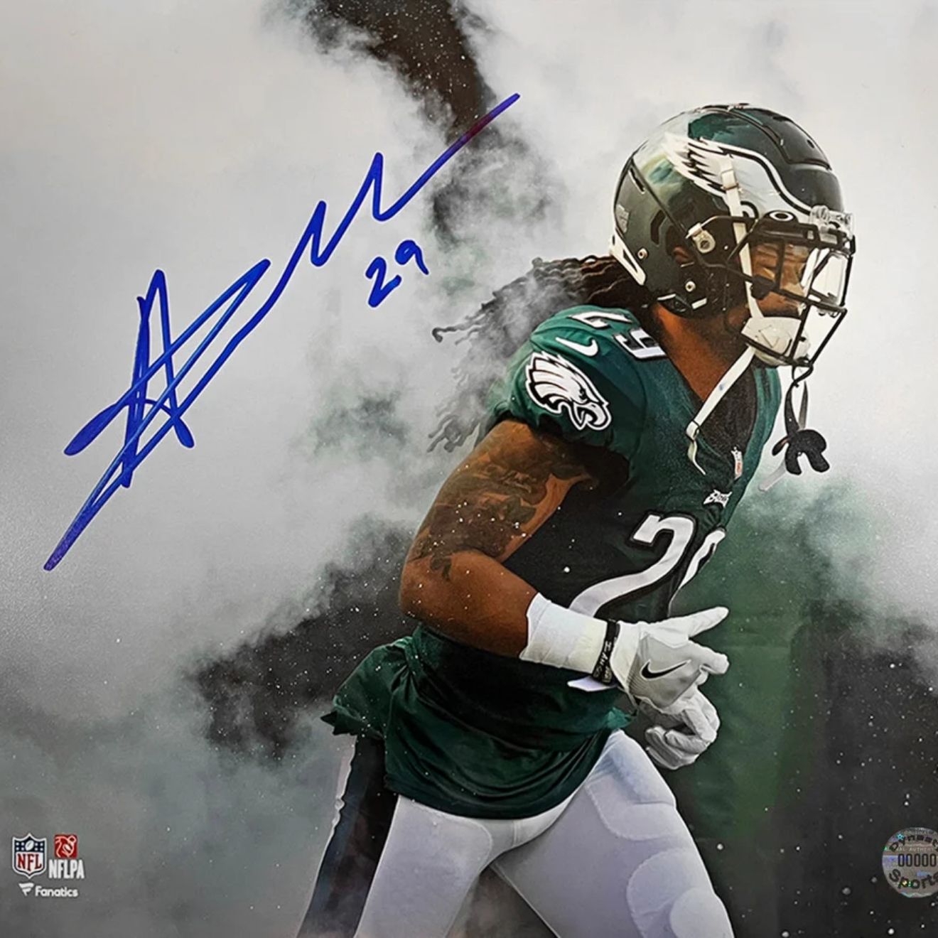 Avonte Maddox Eagles Autographed 8x10 Smoke Entrance Photo