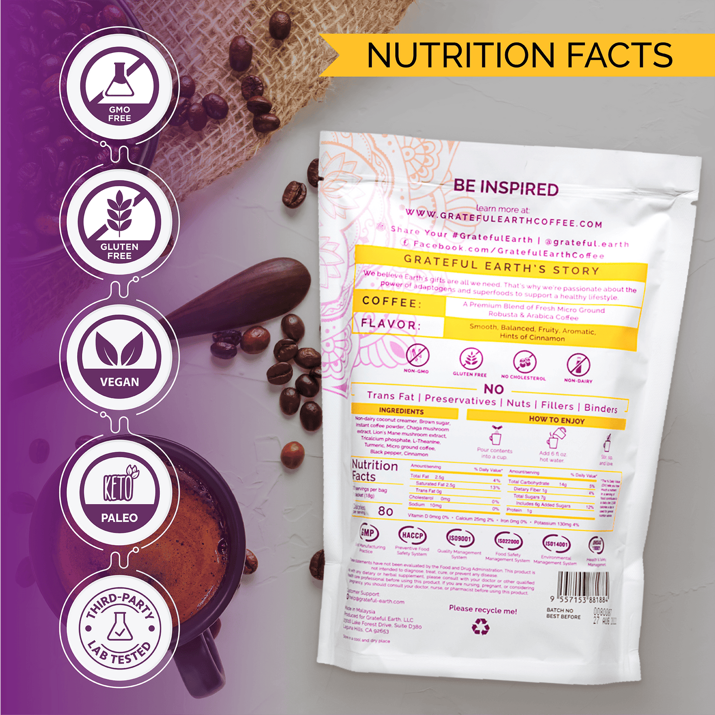 Two-Bag Super Brain Coffee Bundle — 3-in-1 Medium Roast, 6 Nootropics