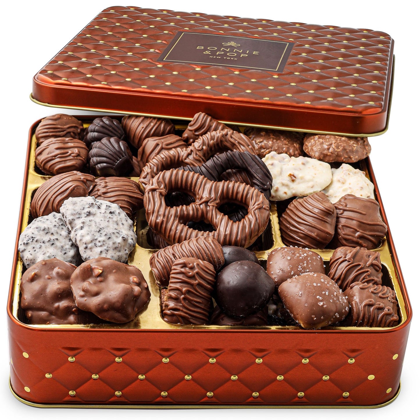 Gourmet Chocolate Gift Basket in Keepsake Tin