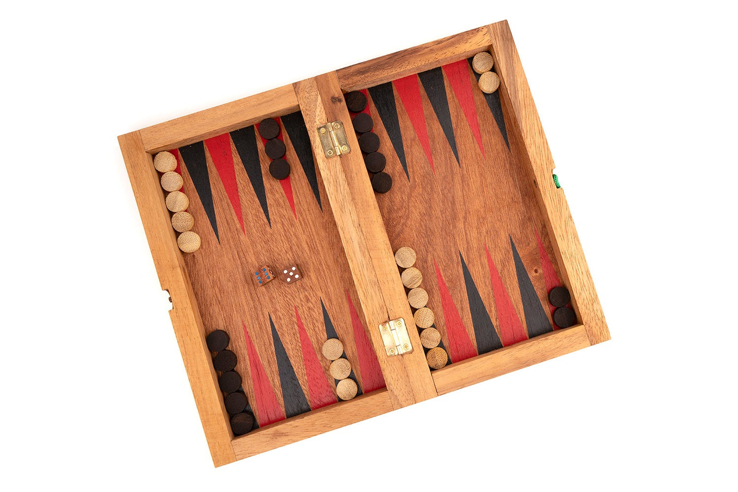 Classic Backgammon & Checkers Foldable Wooden Board Game