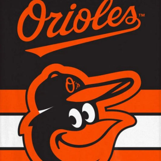 Baltimore Orioles Ultra Soft Coral Fleece Throw Blanket 50x60