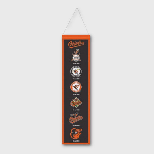 Baltimore Orioles Vintage Wool Banner – Logo Evolution Collectible