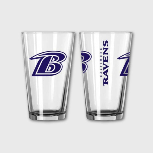 Baltimore Ravens 16oz Game Day Logo Pint Glass