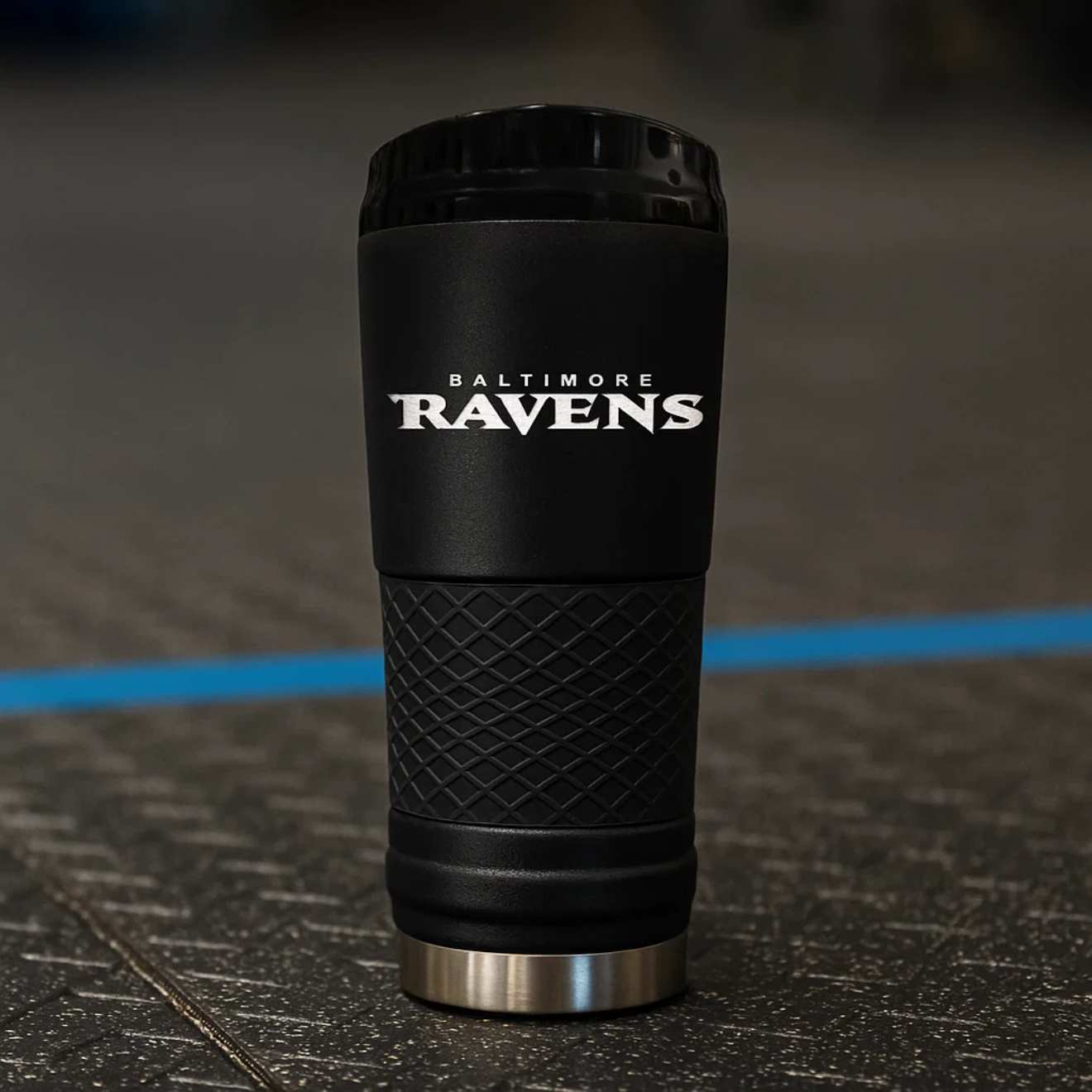 Baltimore Ravens 18oz Stealth Stainless Steel Insulated Travel Tumbler