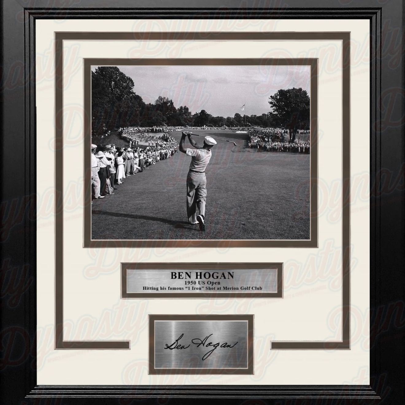 Ben Hogan 1950 US Open 1-Iron Shot Framed Photo