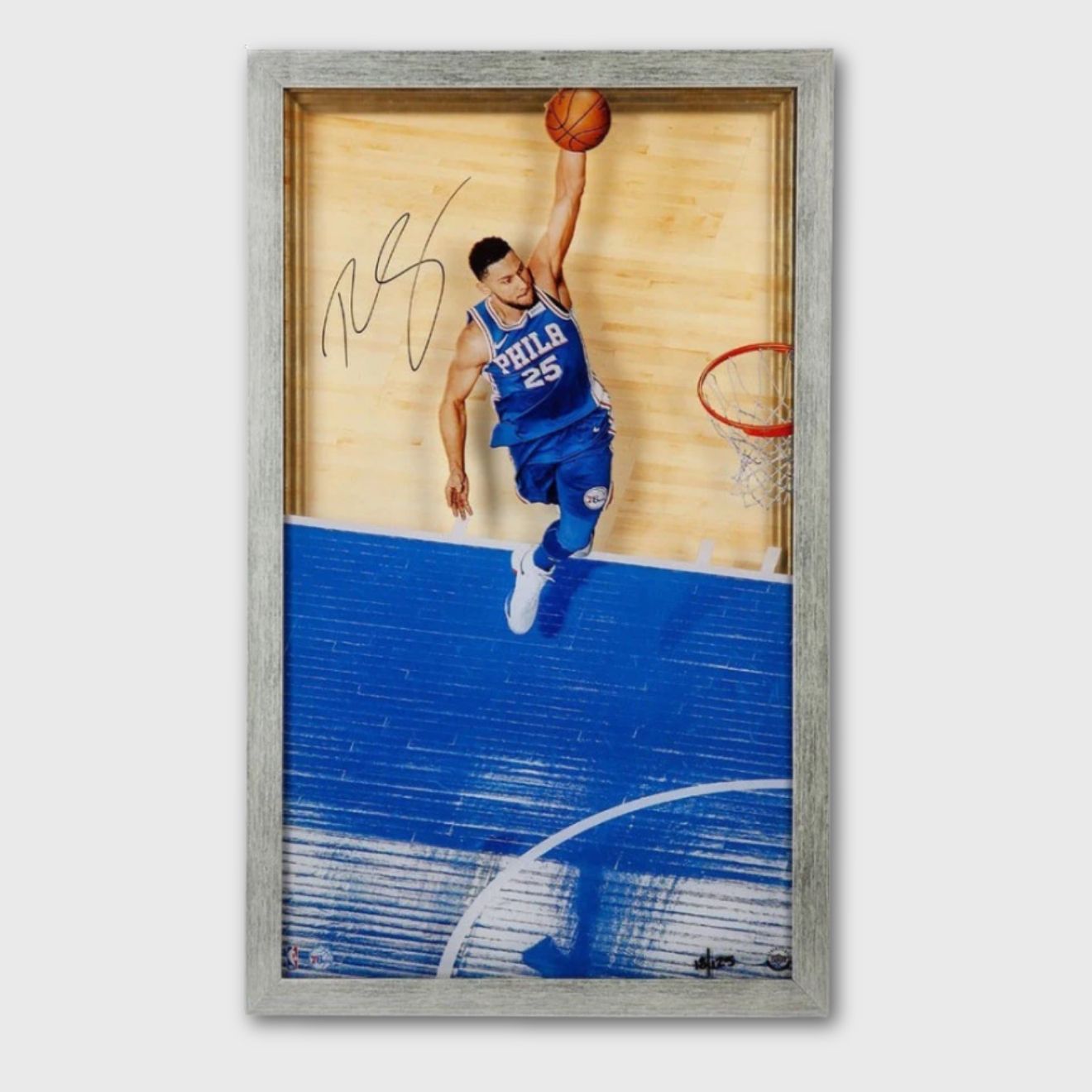 Ben Simmons Autographed 76ers Framed Acrylic Display Limited Edition