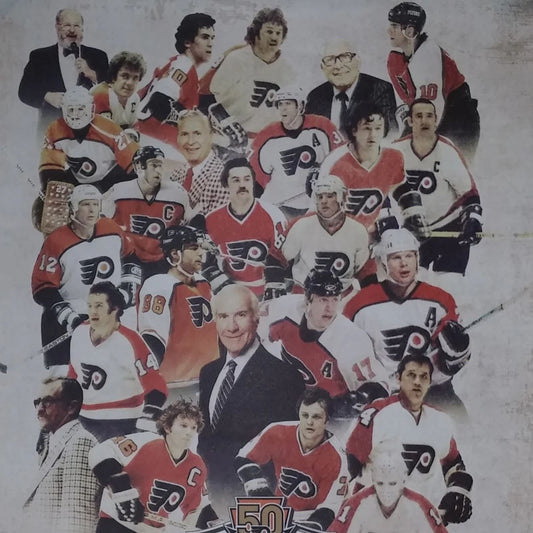 Bernie Parent Signed Flyers 50th Anniversary Limited Poster
