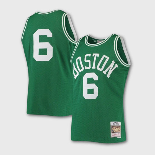 Bill Russell 1962-63 Celtics Green Hardwood Classics Jersey