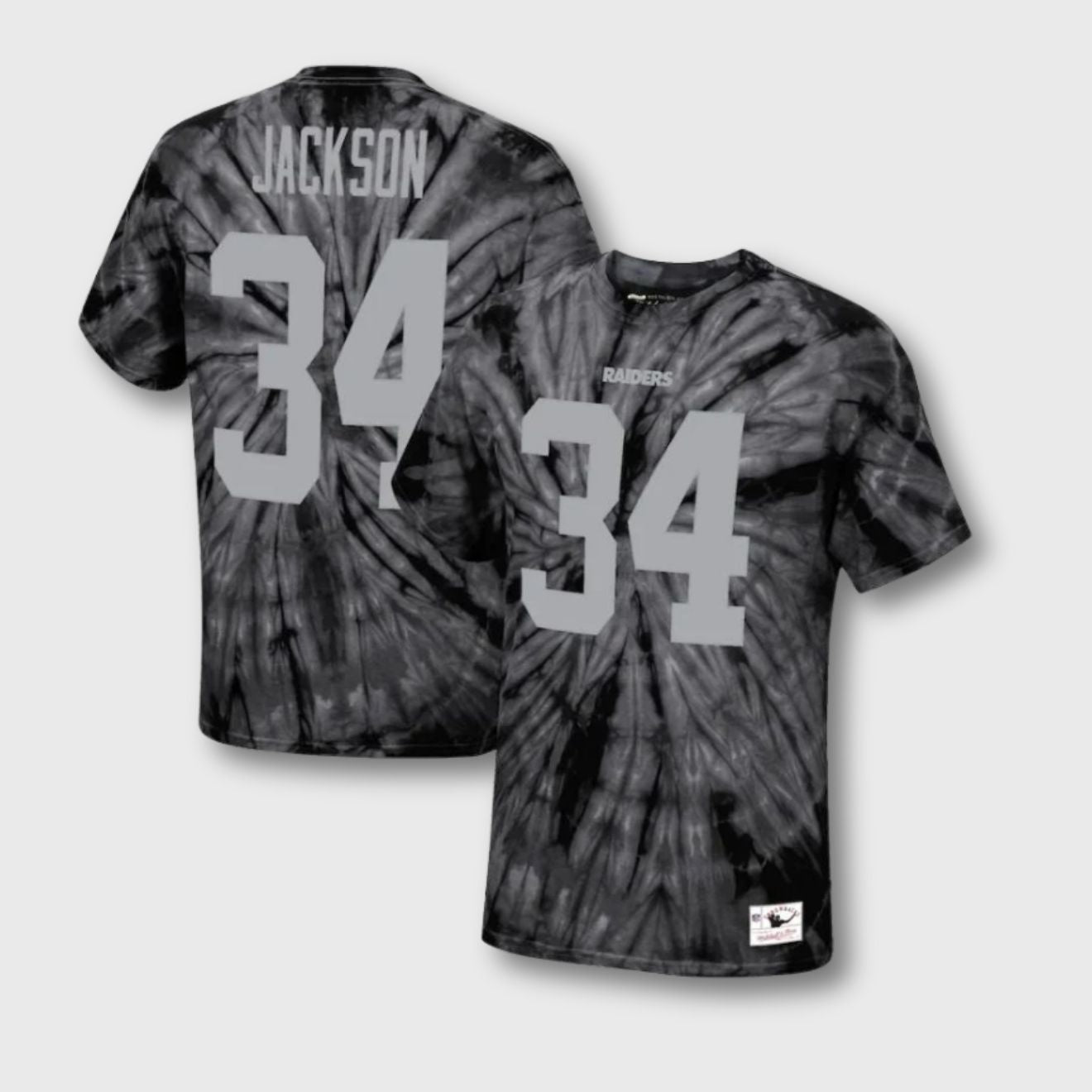 Bo Jackson Raiders Mitchell & Ness Tie-Dye Retro Fan T-Shirt