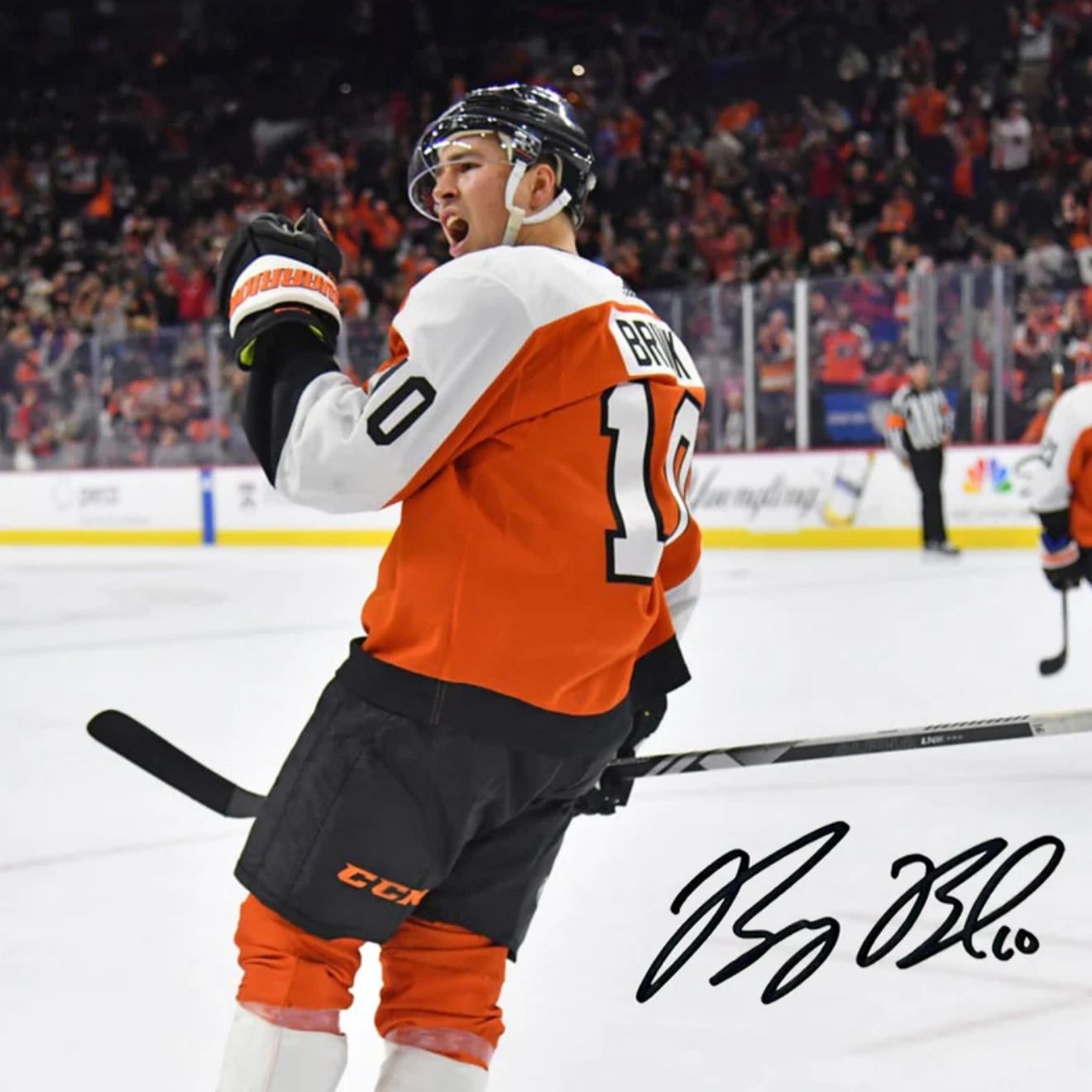 Bobby Brink Autographed 8x10 Philadelphia Flyers Hockey Photo