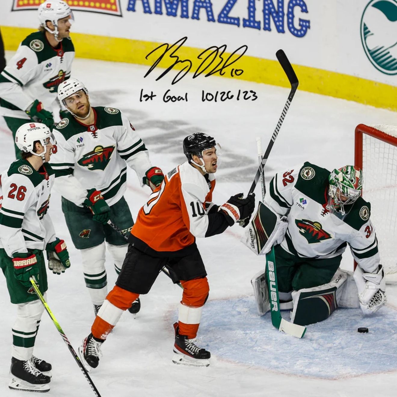 Bobby Brink Autographed Flyers 11x14 Photo with Date Inscription