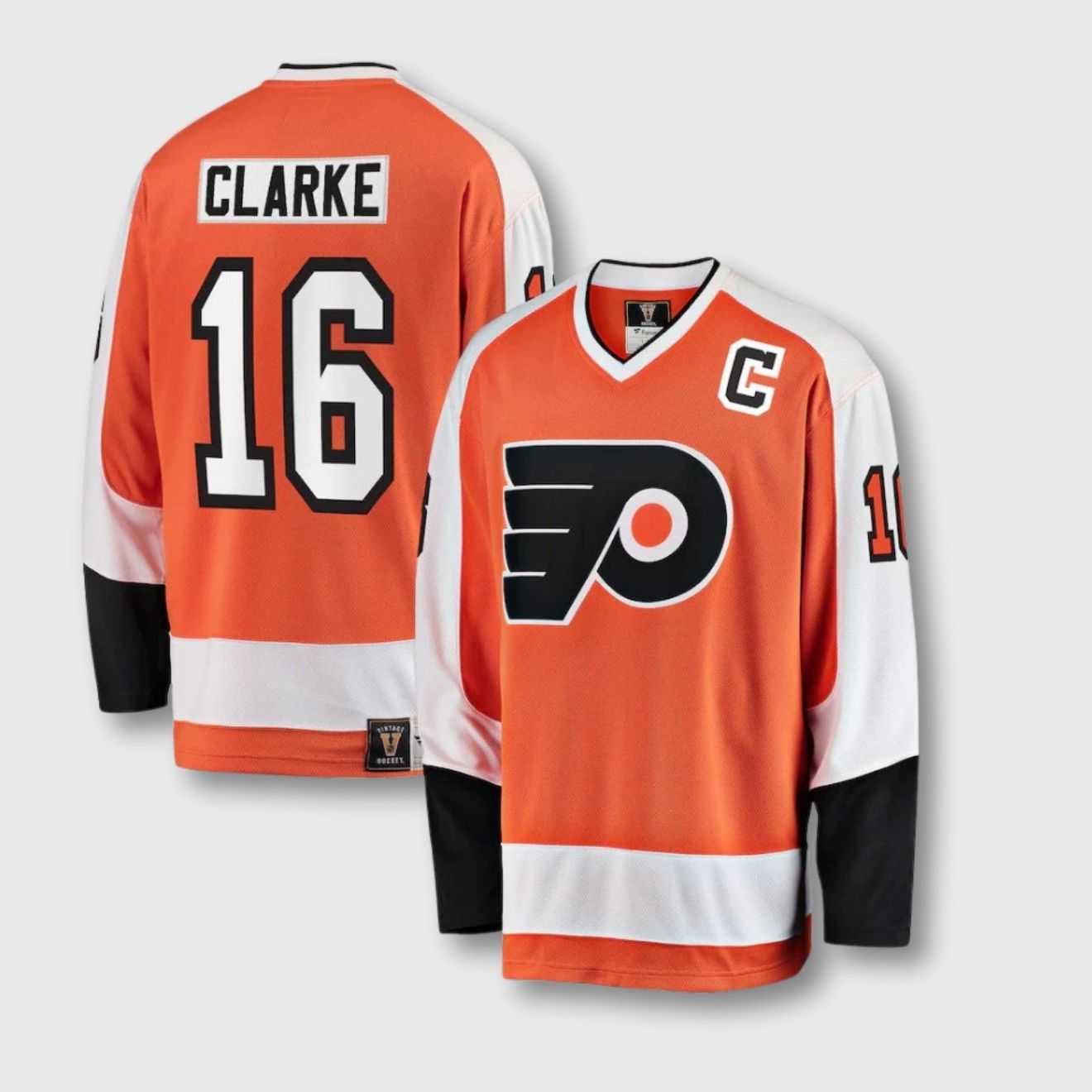 Bobby Clarke Philadelphia Flyers Orange Premier Breakaway Retired Player Jersey