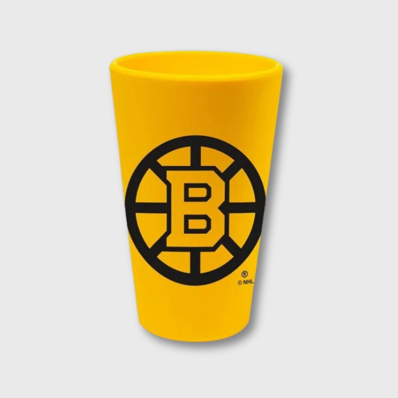 Boston Bruins 16oz Gold Silicone Unbreakable Pint Glass