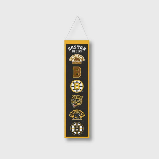 Boston Bruins 8x32 Vintage Handcrafted Wool Banner