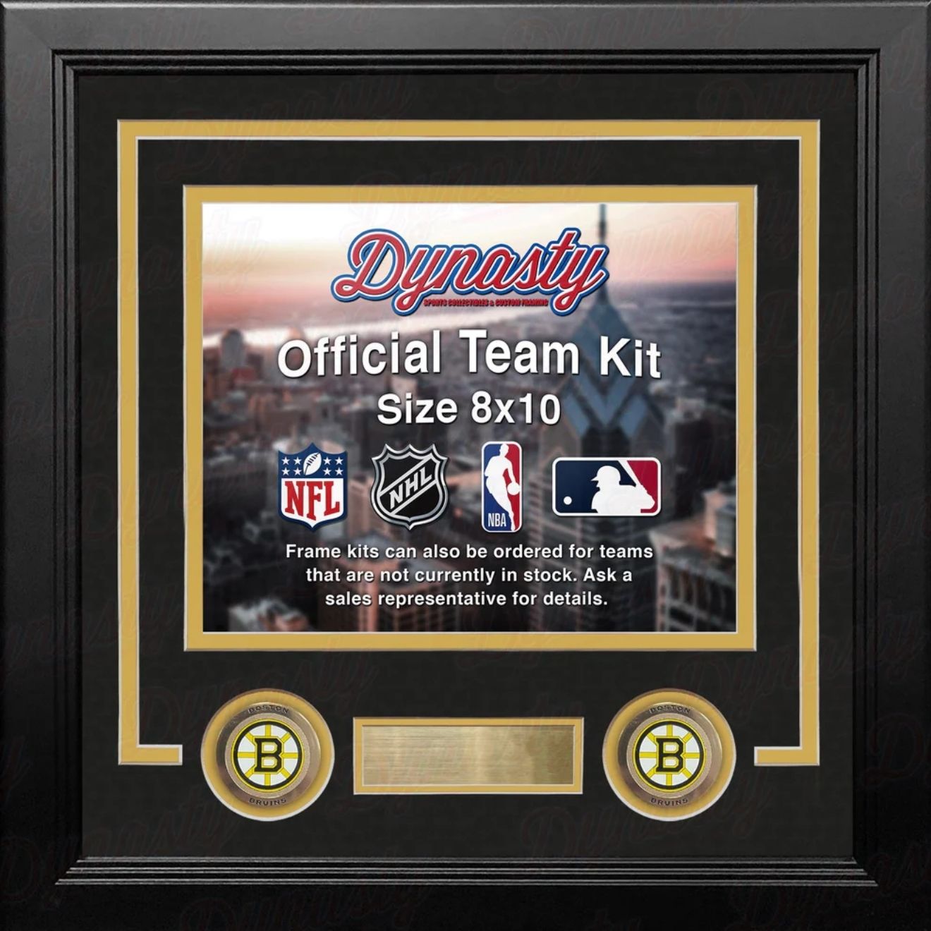 Boston Bruins Custom 8x10 NHL Picture Frame Kit