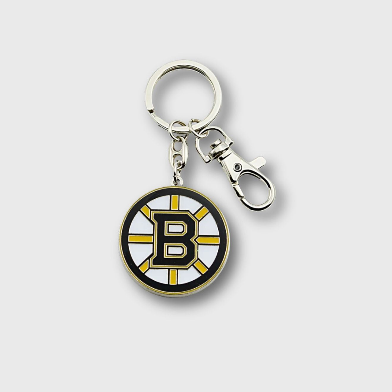Boston Bruins Heavyweight Team Logo Keychain with Clasp