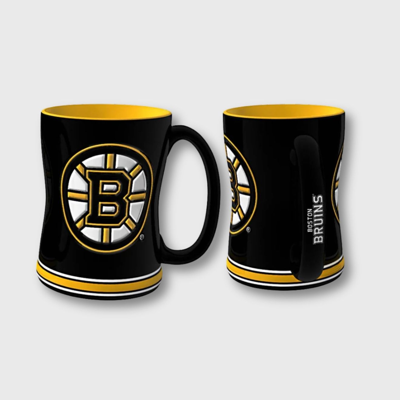 Boston Bruins Logo Relief Coffee Mug – Official NHL Drinkware