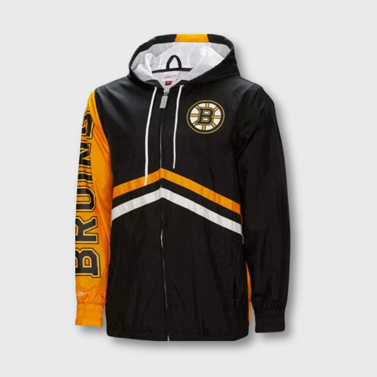 Boston Bruins Mitchell & Ness Full-Zip Windbreaker Jacket – Stylish & Practical