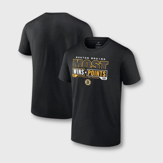 Boston Bruins Most Ever NHL Wins & Points T-Shirt – Bold & Proud