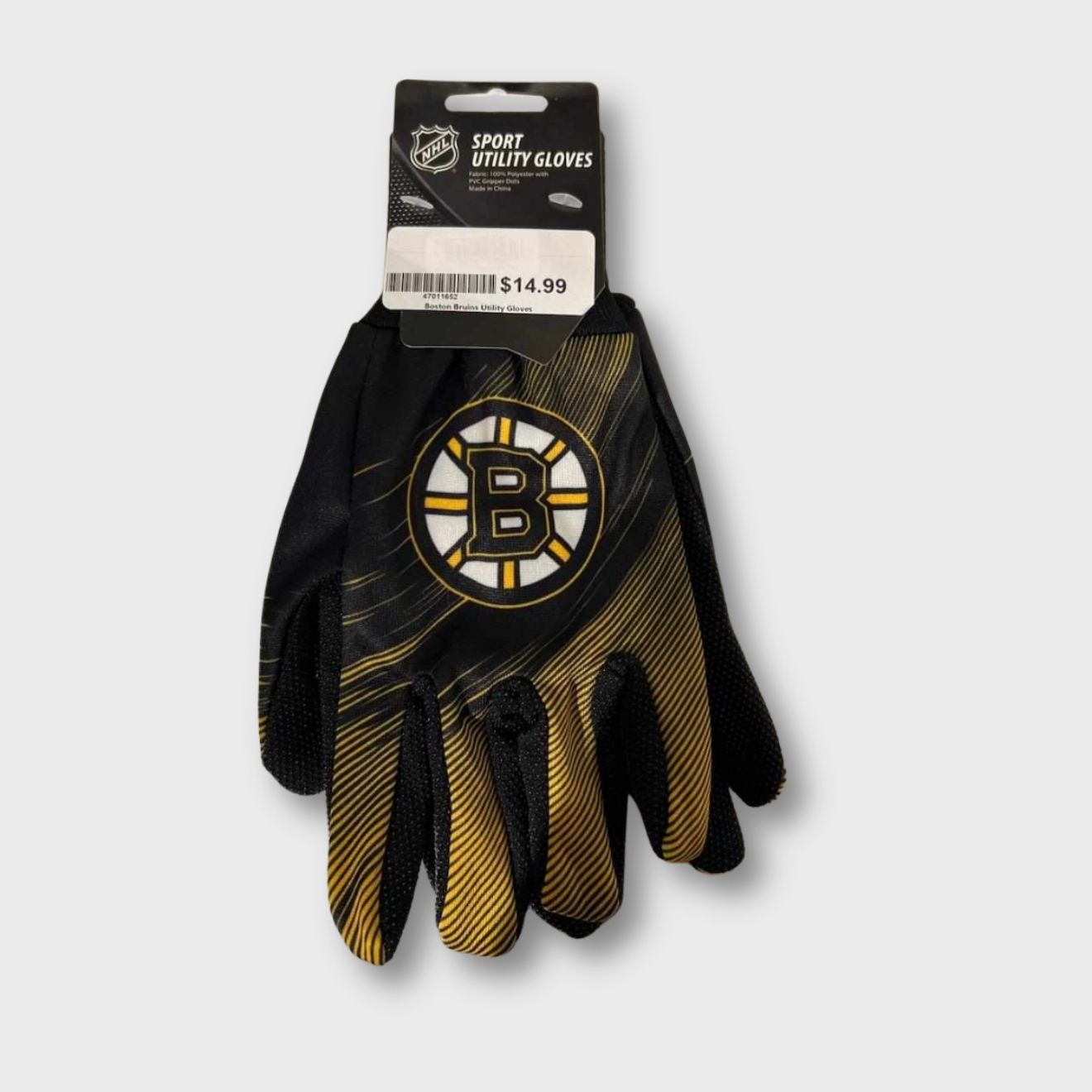 Boston Bruins Striped Utility Gloves