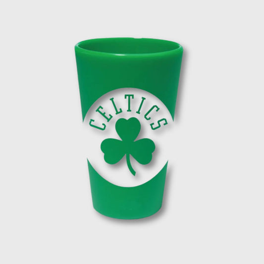 Boston Celtics 16oz Team Color Silicone Pint Glass – Unbreakable Design