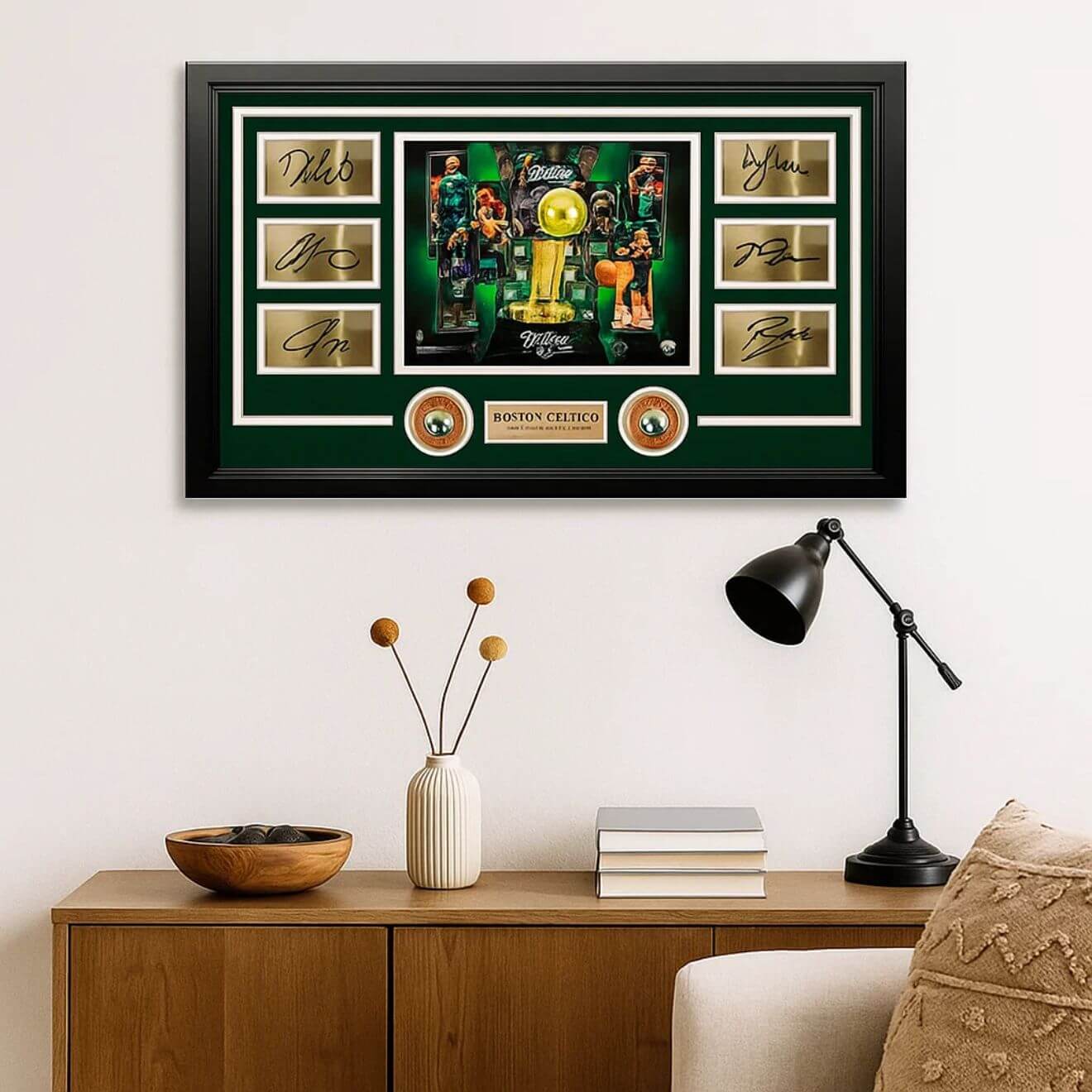 Boston Celtics 2024 NBA Champions Framed Photo Collage with Autographs