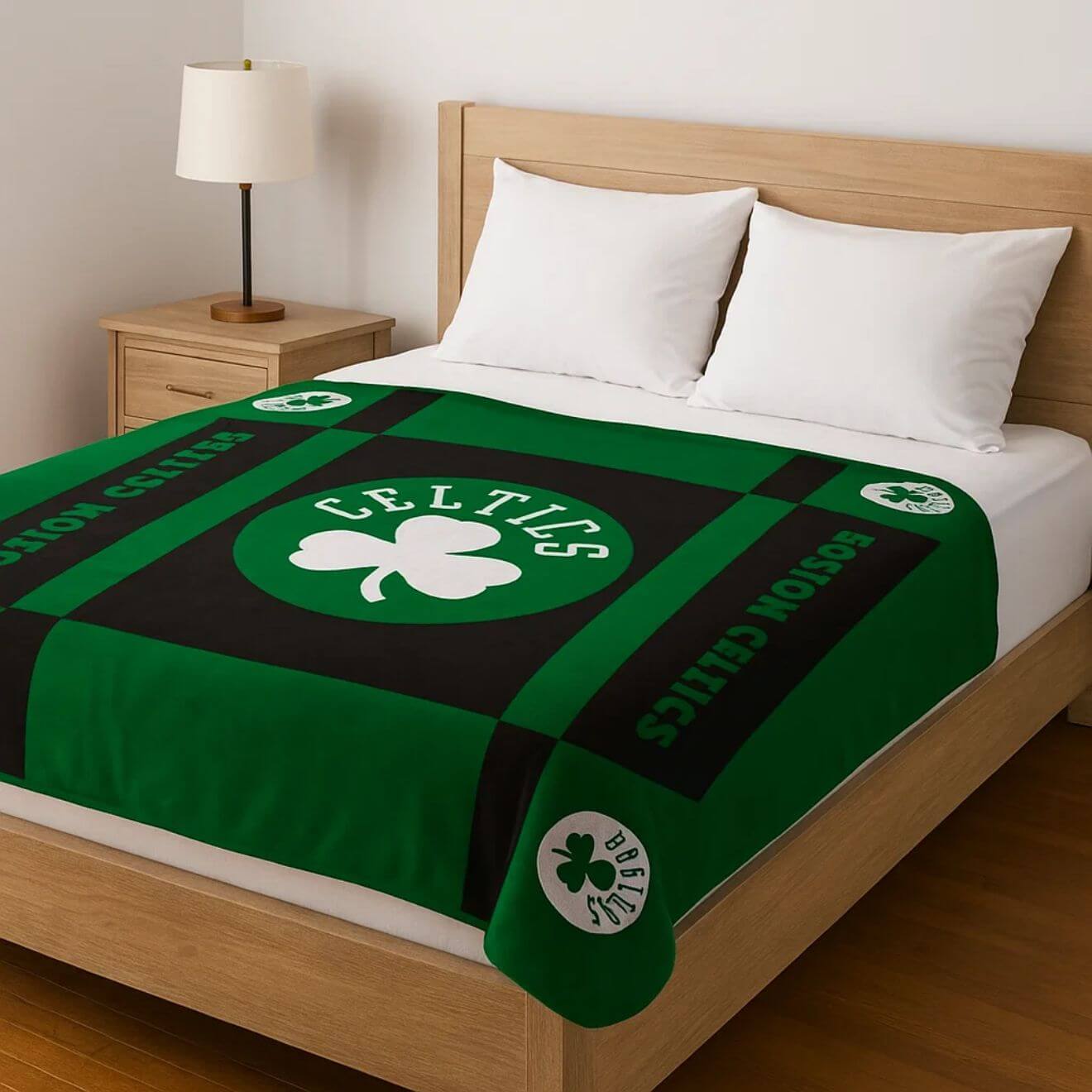 Boston Celtics 60” x 70” Double-Sided Reverse Block Wordmark Blanket