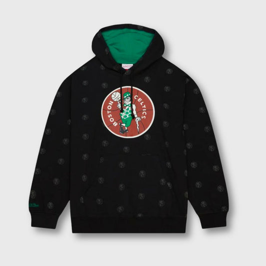 Boston Celtics Mitchell & Ness All Over Print Fleece Hoodie – Stylish & Comfortable