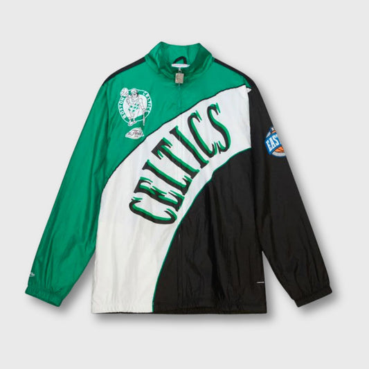 Boston Celtics Mitchell & Ness Arched Retro Lined Windbreaker – Stylish & Functional
