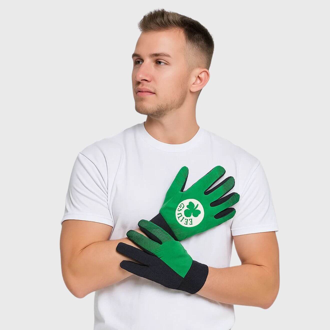 Boston Celtics Striped Utility Gloves – Multi-Purpose Fan Gear