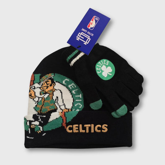 Boston Celtics Winter Hat & Gloves Gift Set – Perfect for Fans