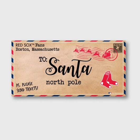 Boston Red Sox 6" x 12" Letter to Santa Sign – Festive Decor