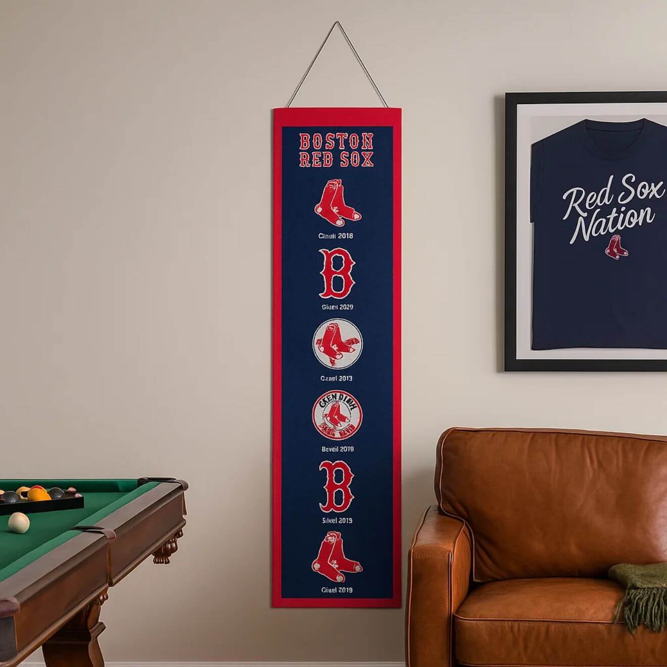 Boston Red Sox 8" x 32" Wool Banner – Vintage Team Logo