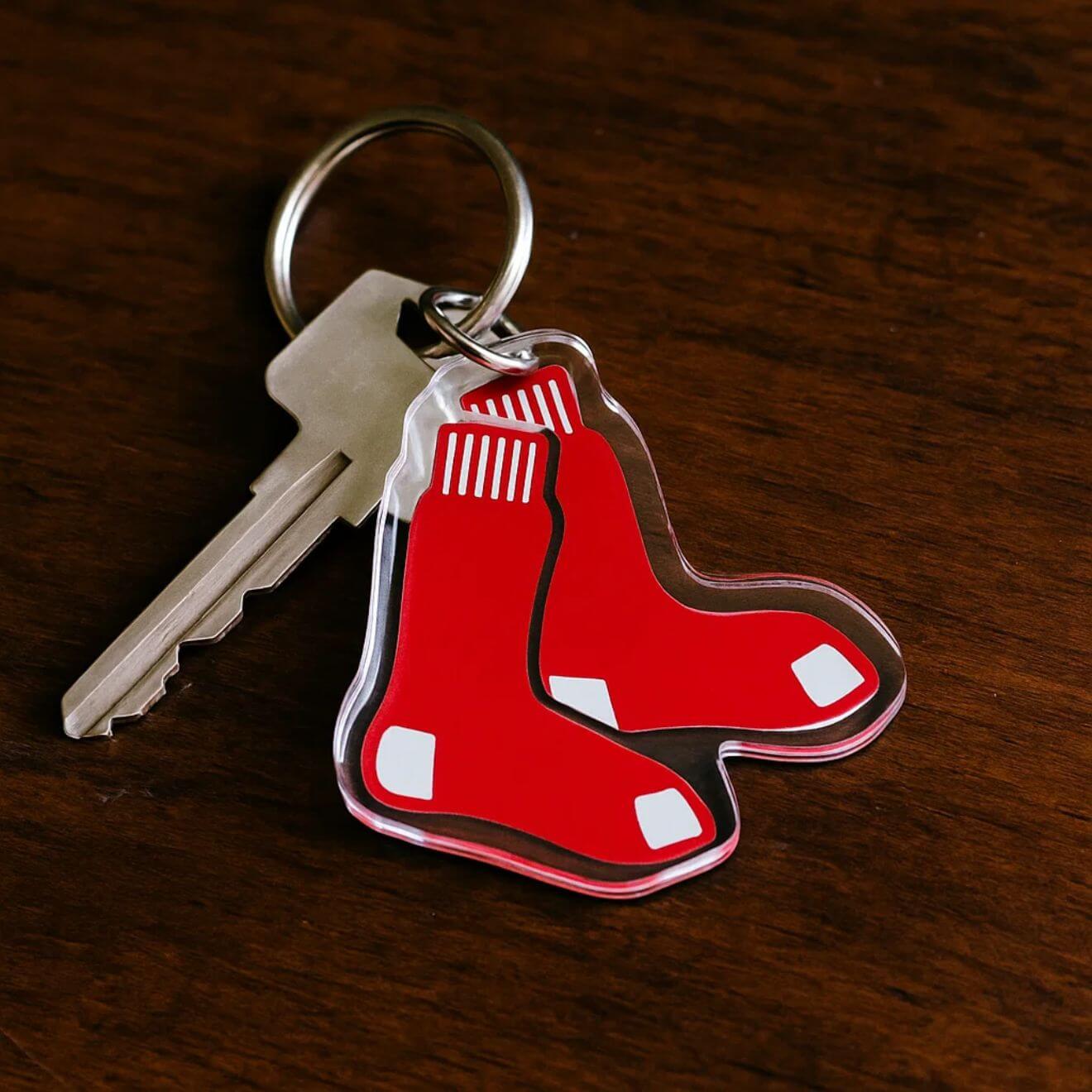 Boston Red Sox Acrylic Logo Keychain – Officially Licensed Fan Accessory