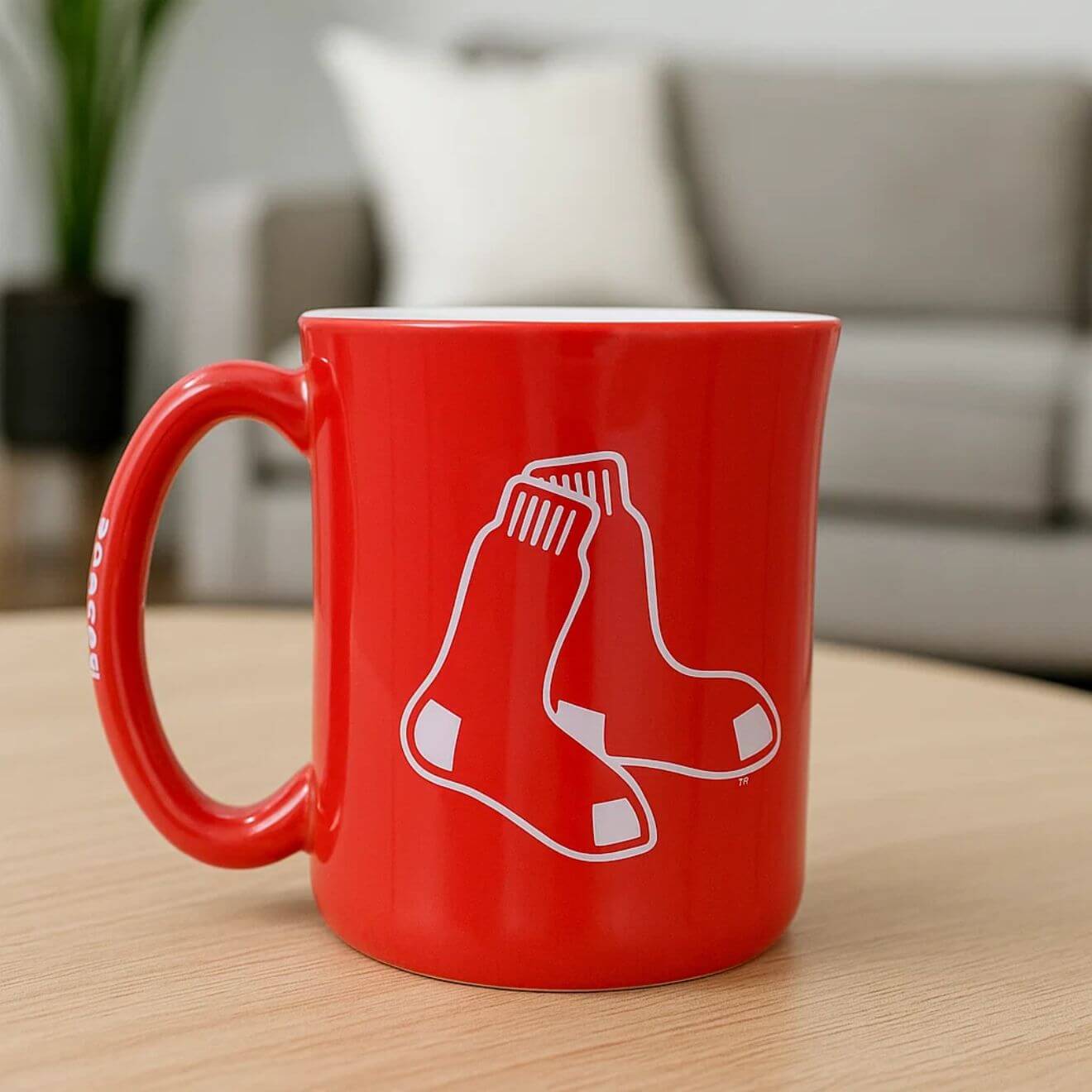 Boston Red Sox Logo Café Coffee Mug – 15oz, Microwave Safe
