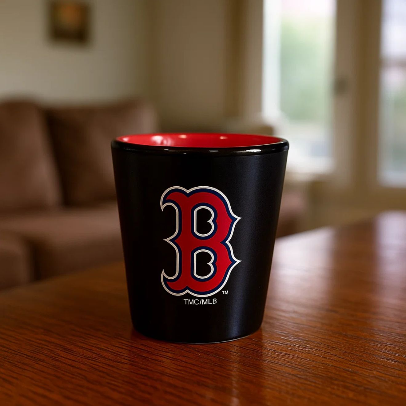 Boston Red Sox Matte Black Shot Glass with Team Logo