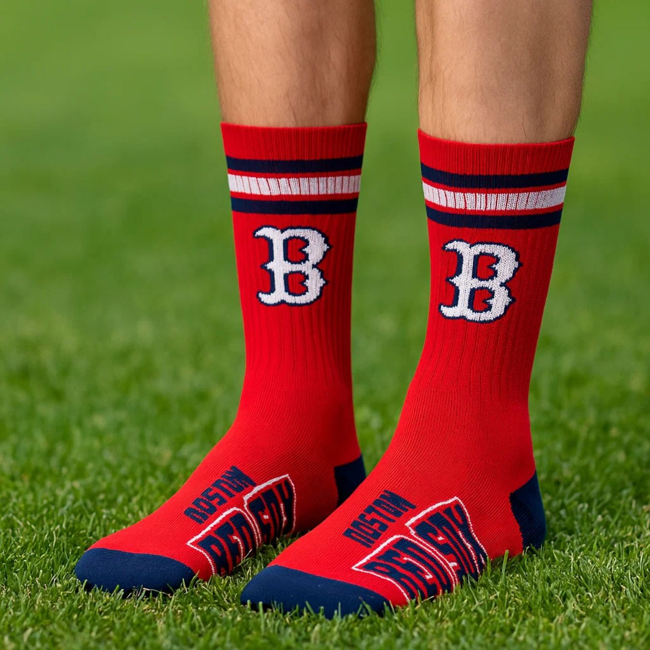 Boston Red Sox Men's 4 Stripe Deuce Socks – Stylish Fan Gear