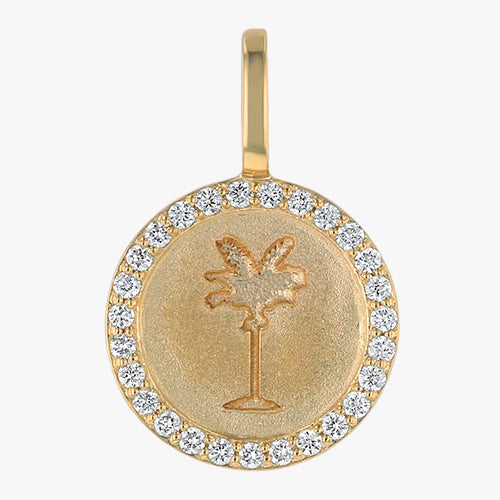 18K Yellow Gold Noémie Tree Diamond Medallion