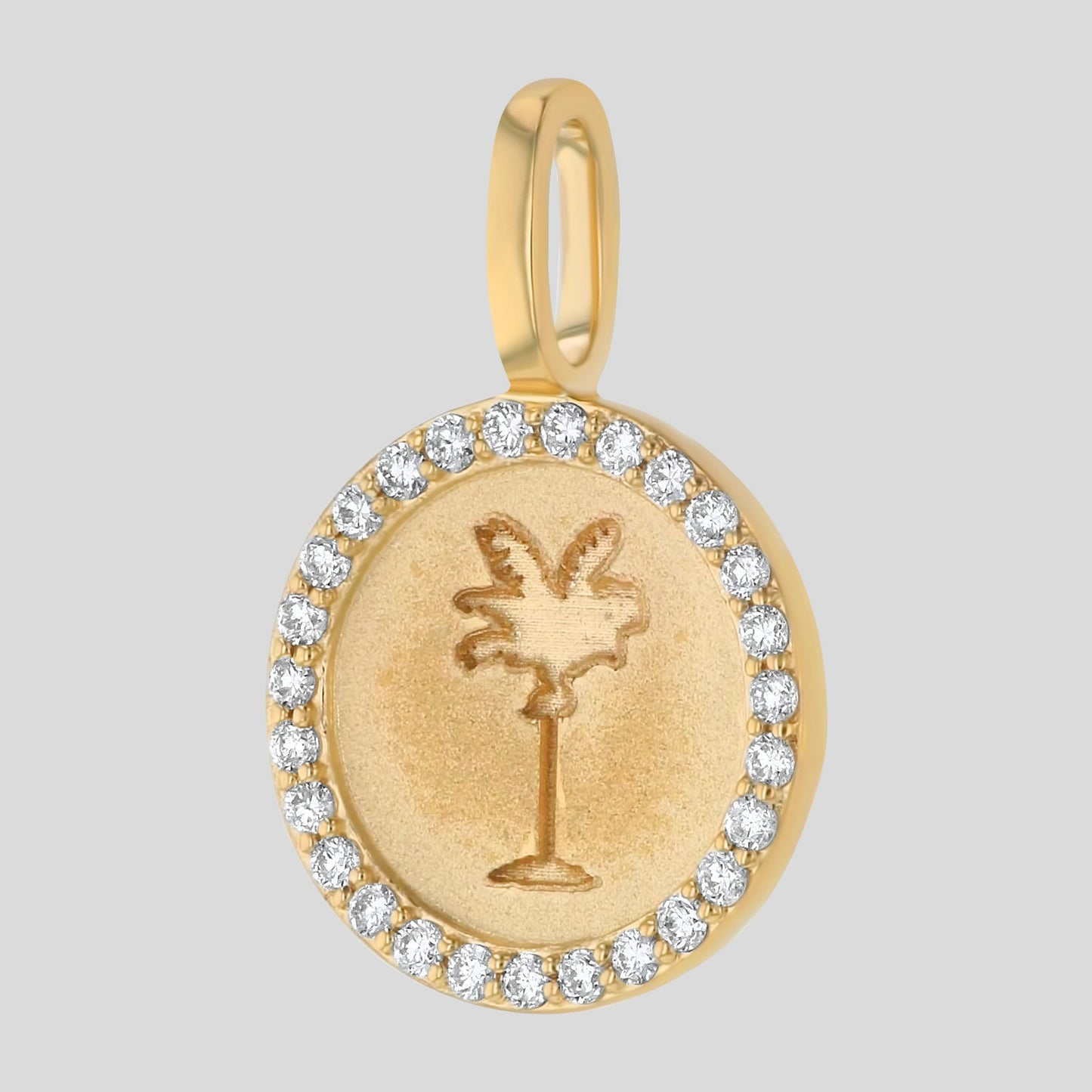 18K Yellow Gold Noémie Tree Diamond Medallion