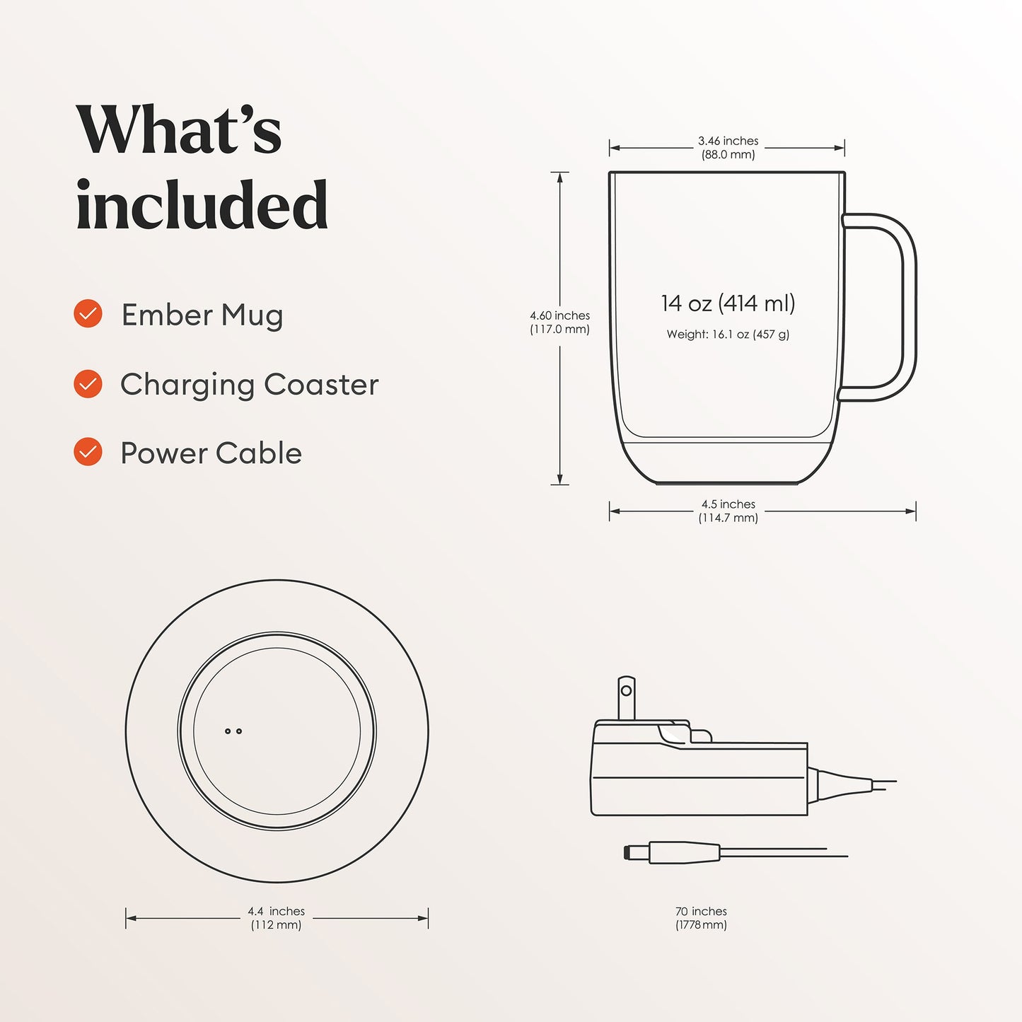 Ember Mug 2 – Smart Heated Coffee Mug (10oz / 14oz)