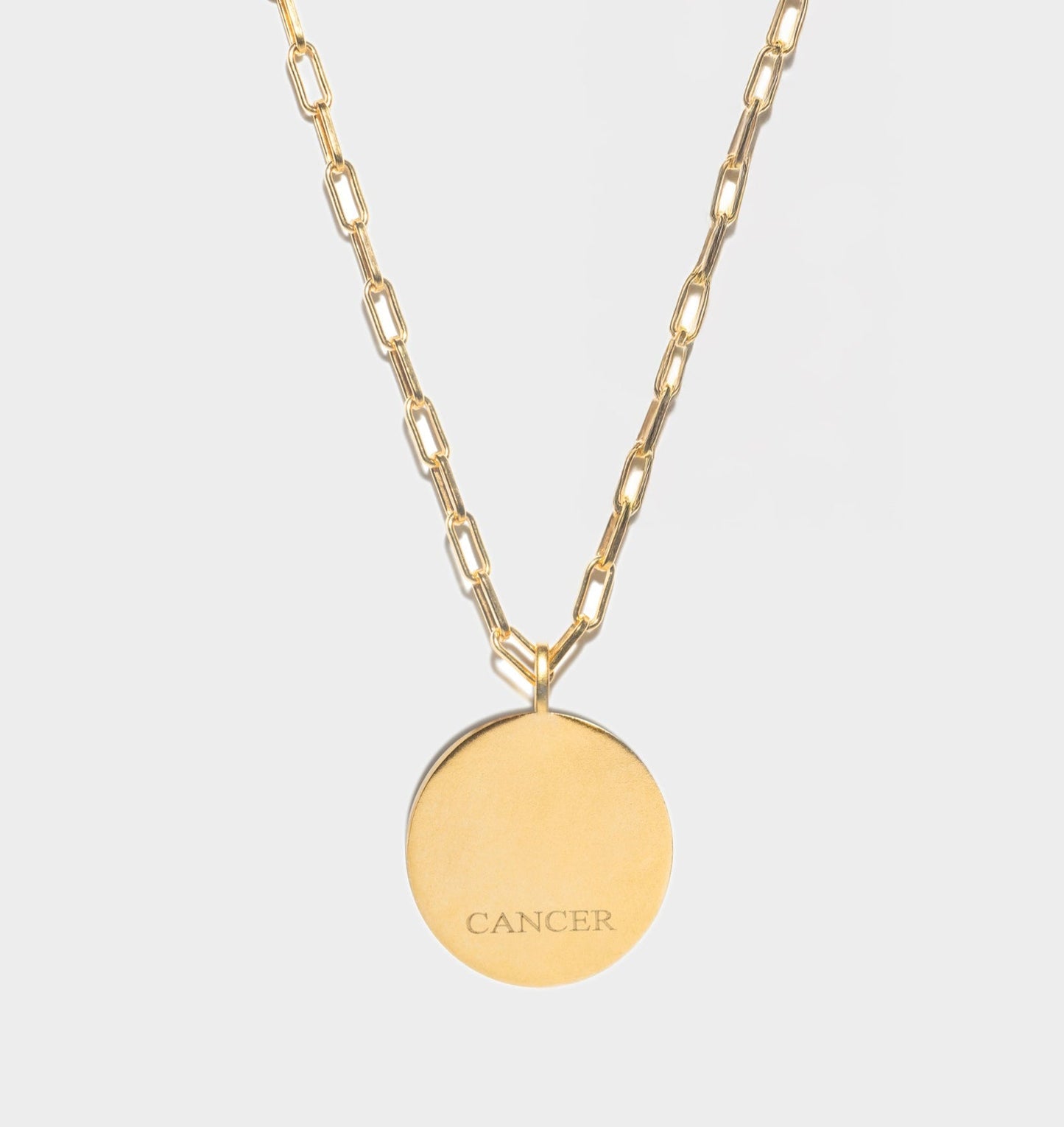 Cancer Gold Vermeil Pendant Necklace with Diamonds