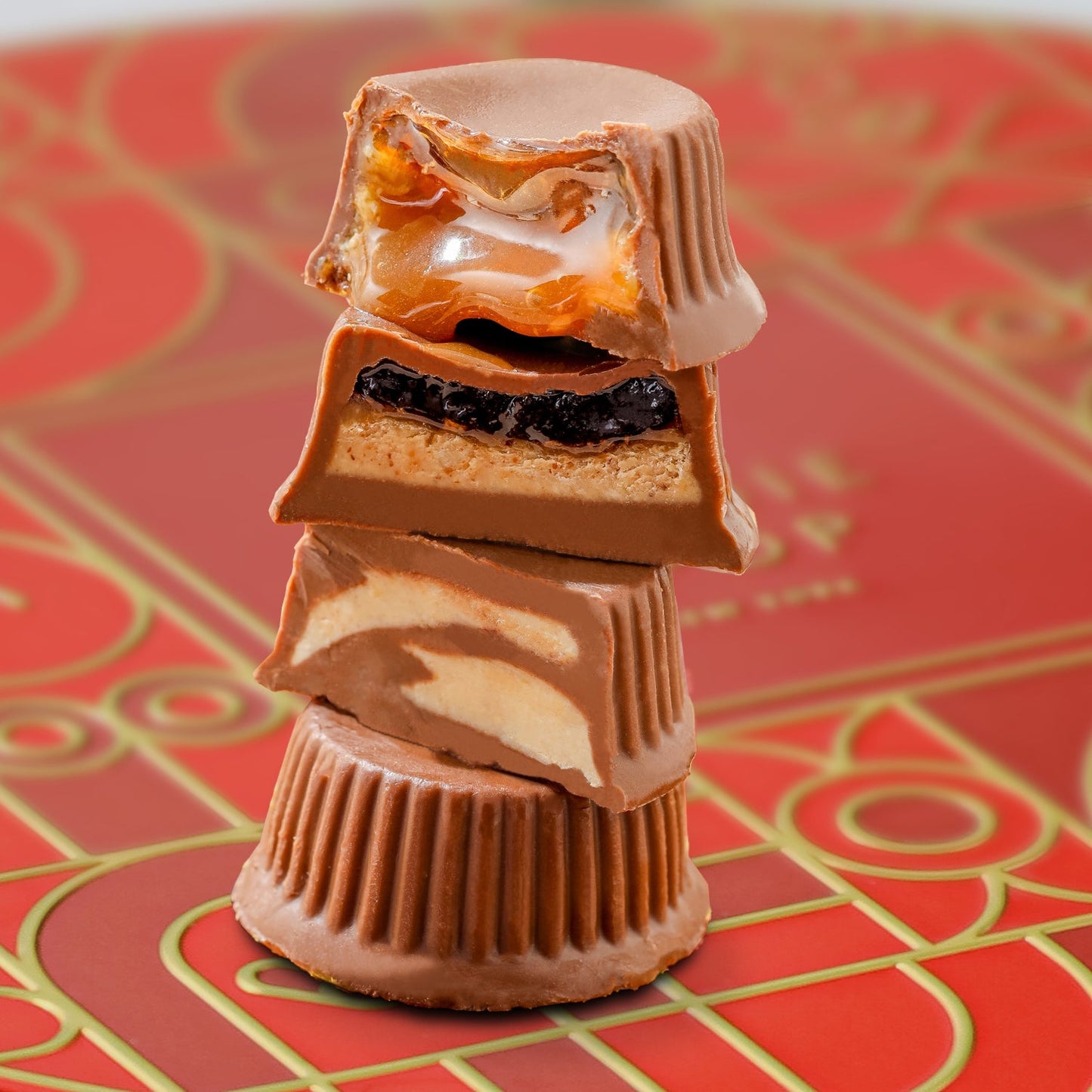 Three-Tier Holiday Chocolate Tower – Assorted Treats