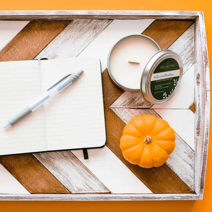 Chevron Wood Tray Craft Kit for Rustic Home Decor and Serving Gift DIY