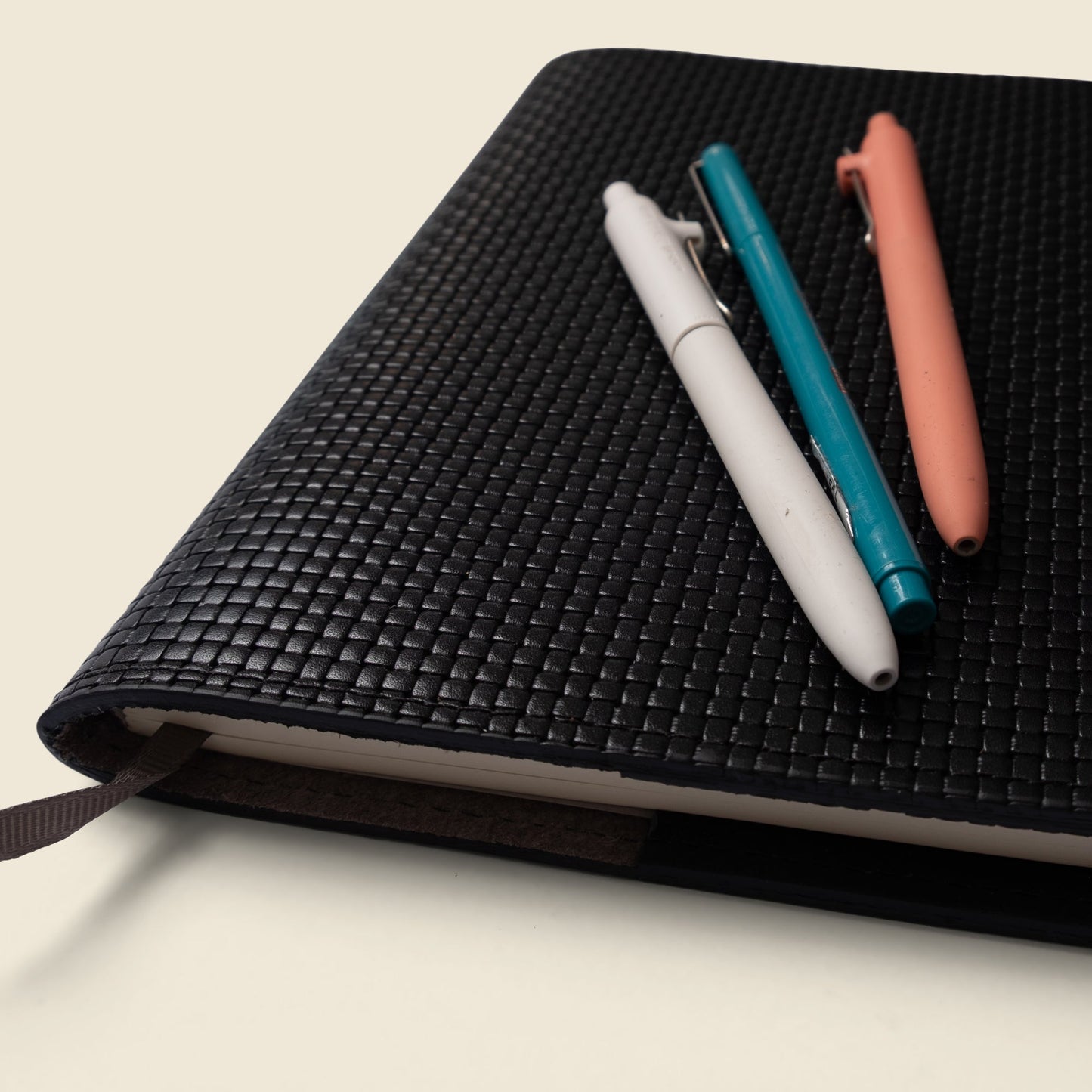 Refillable A5 Leather Notebook Cover — Black Limited Edition
