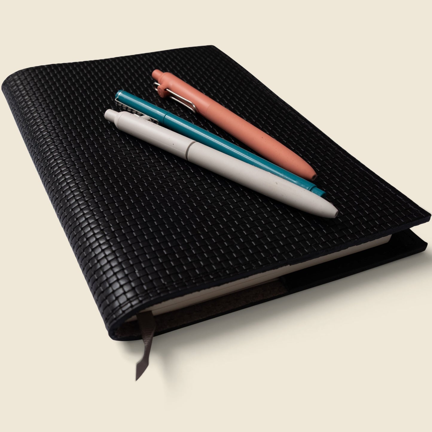 Refillable A5 Leather Notebook Cover — Black Limited Edition