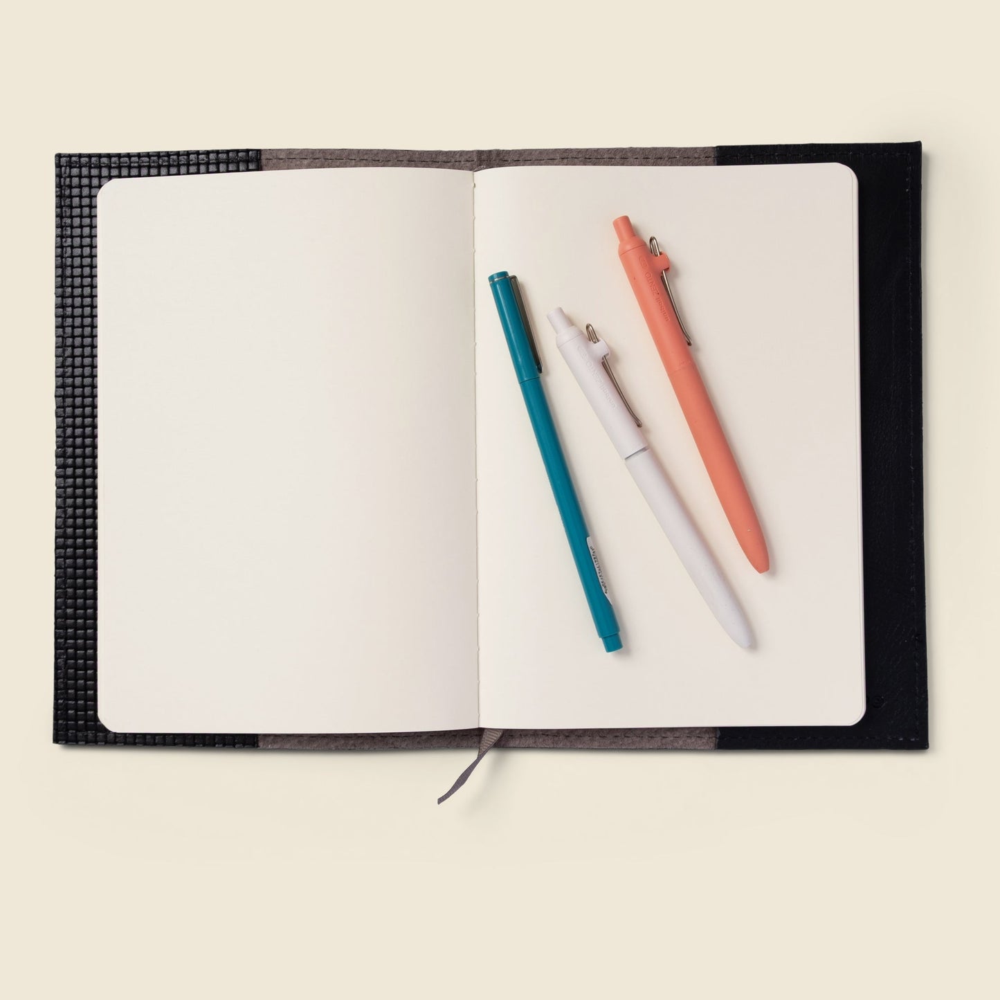 Refillable A5 Leather Notebook Cover — Black Limited Edition