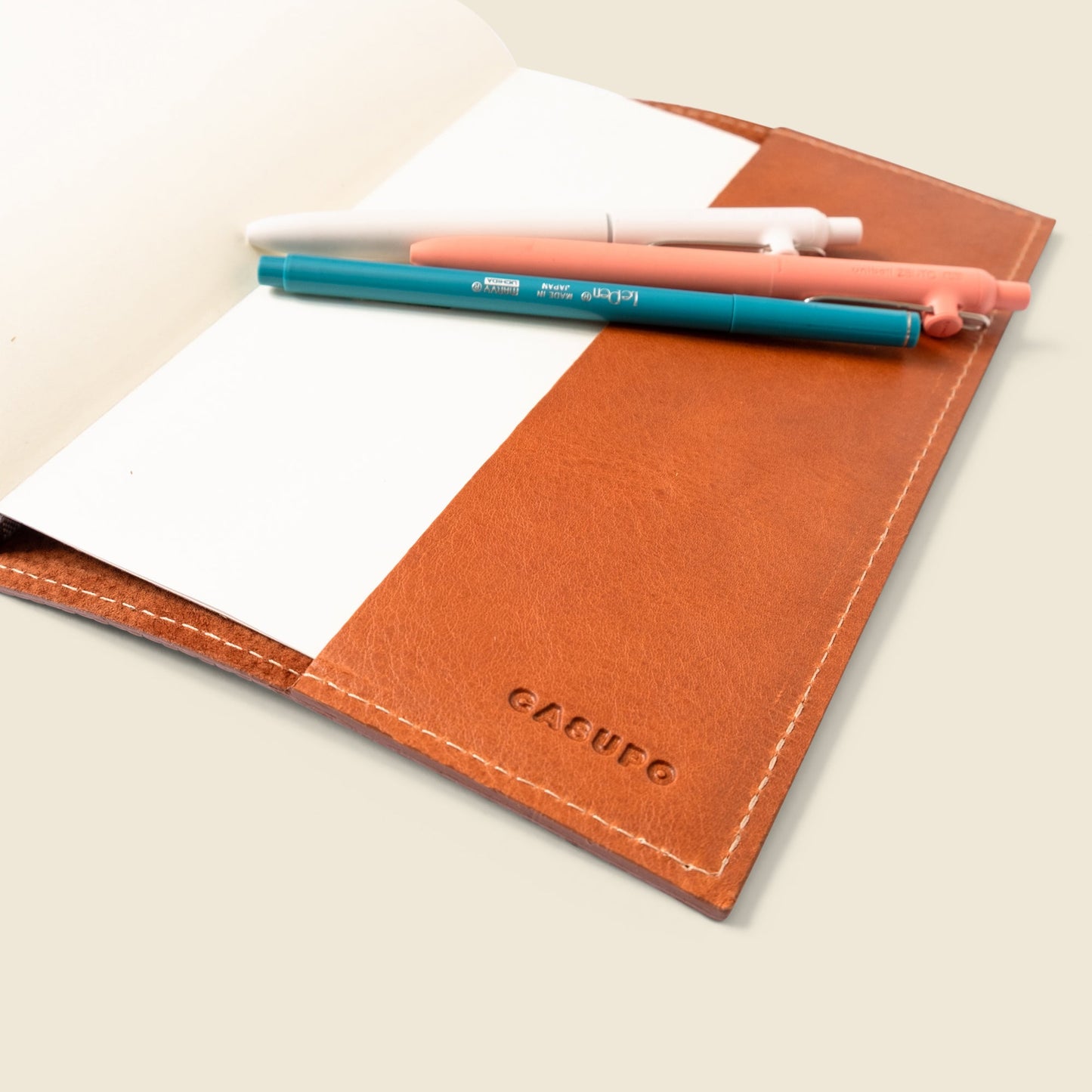 Refillable A5 Leather Notebook Cover — Tan Limited Edition