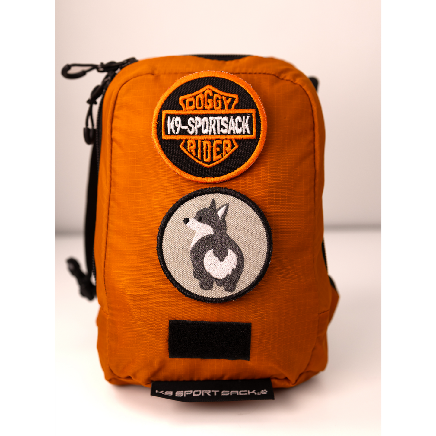 Gray Corgi Bum Patch — 2.5" Recycled Embroidered Patch